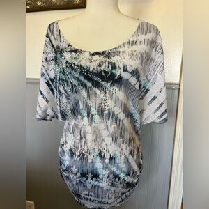 Panhandle Slim Western Embellished Top / Short Sleeve / XL  / Rodeo / Spring